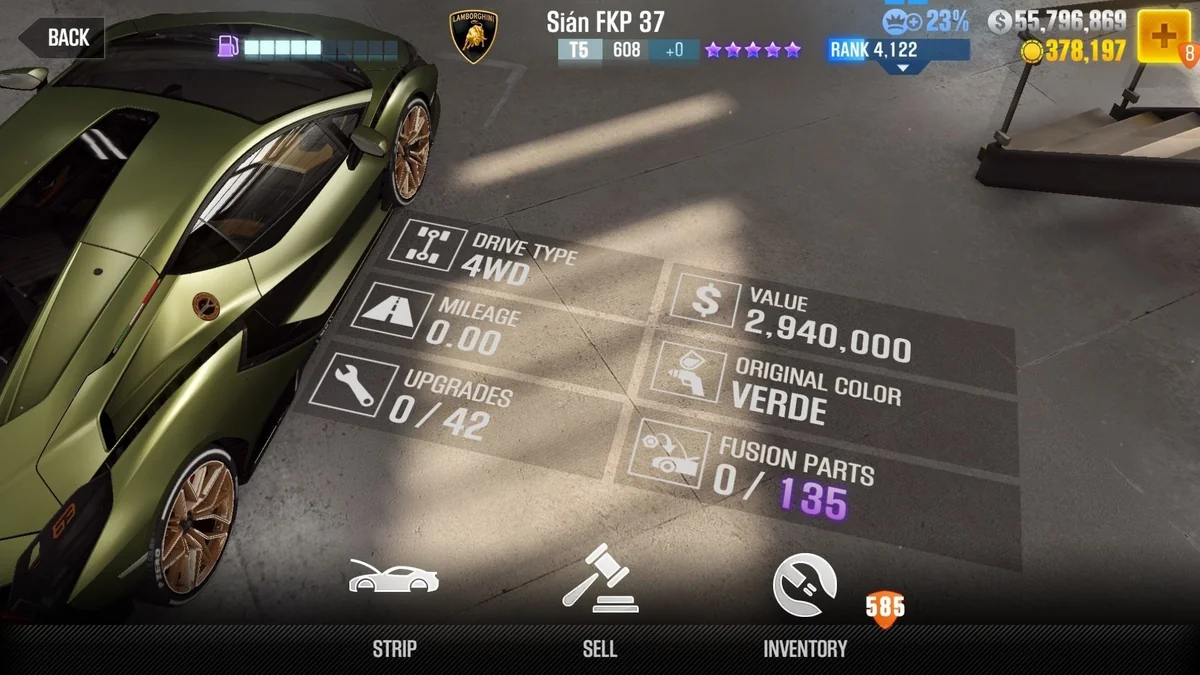 Lamborghini Sian FKP 37 CSR2 fusion parts and tune setup