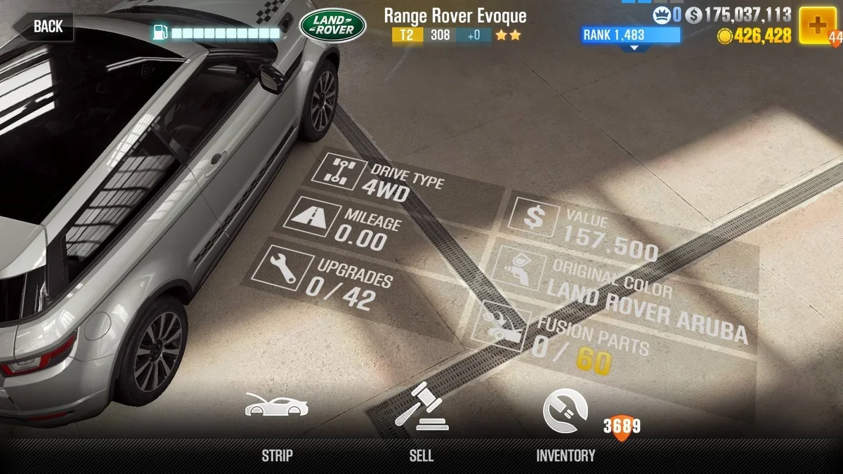 Land Rover Range Rover Evoque CSR2 fusion parts and tune setup