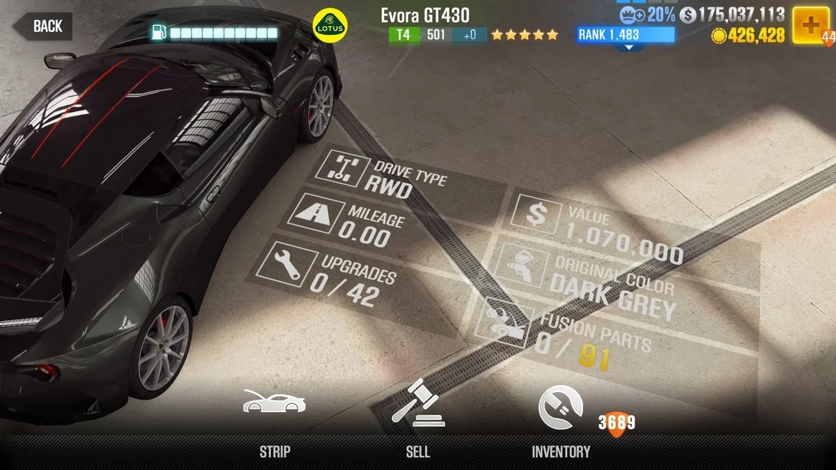 Lotus Evora GT430 CSR2 fusion parts and tune setup