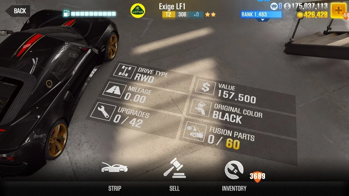 Lotus Exige LF1 CSR2 fusion parts and tune setup