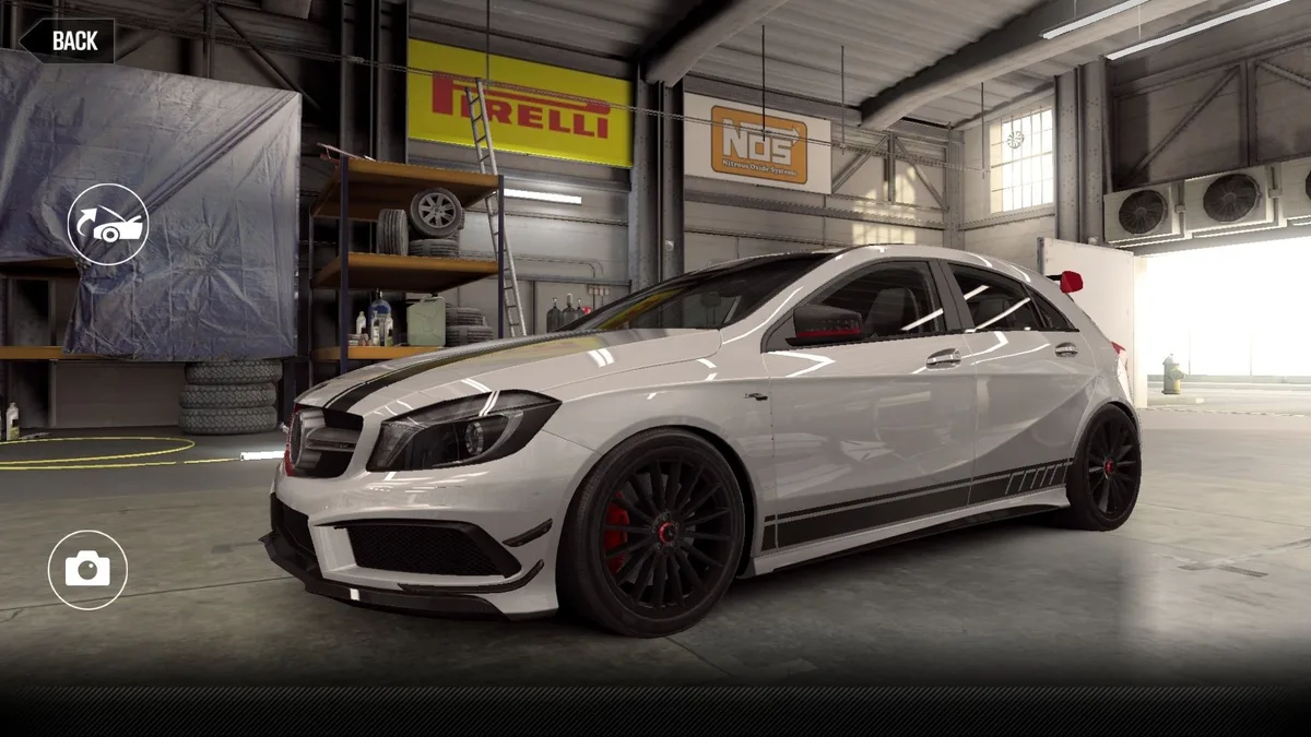 CSR2 Mercedes-Benz Ruby Rose's A 45 AMG Purple Stars Car