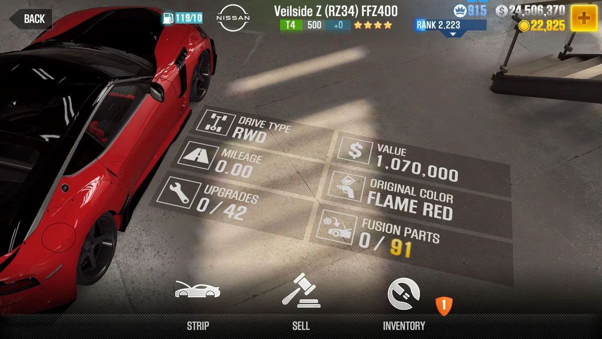 Nissan Veilside Z (RZ34) FFZ400 CSR2 fusion parts and tune setup