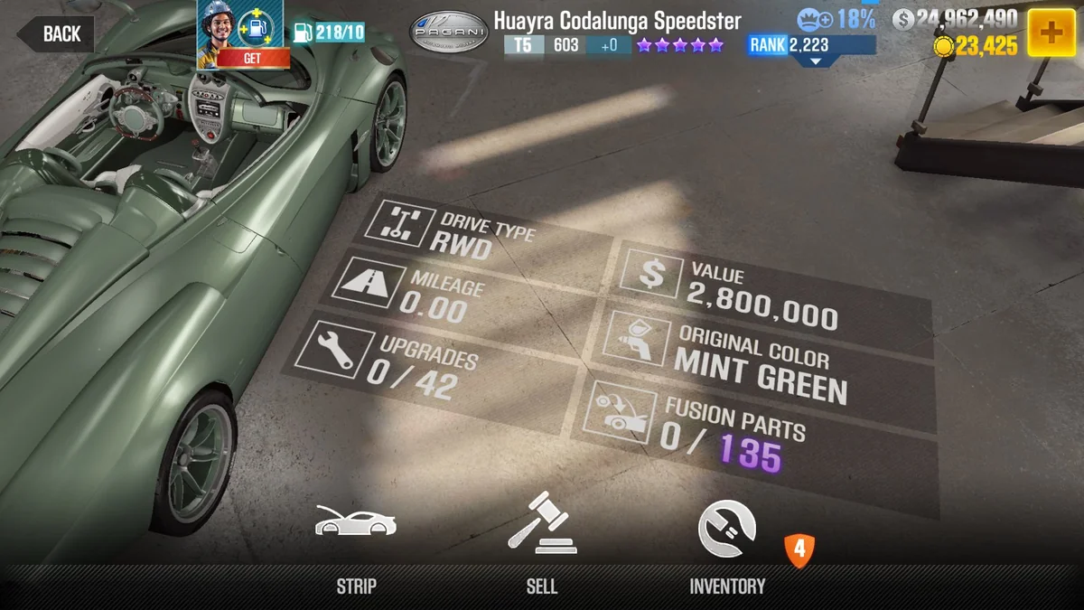 Pagani Huayra Codalunga Speedster CSR2 fusion parts and tune setup