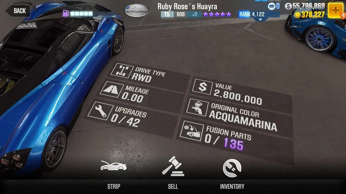 Pagani Ruby Rose's Huayra CSR2 fusion parts and tune setup