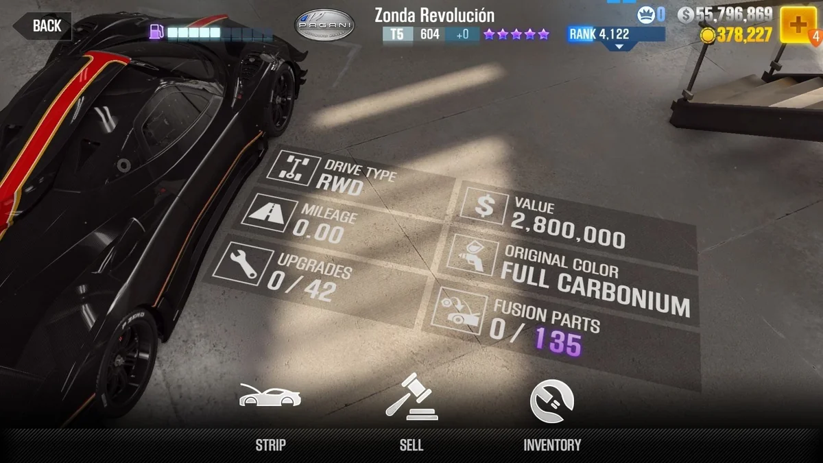 Pagani Zonda Revolucion CSR2 fusion parts and tune setup