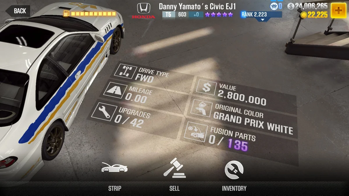 Plymouth_FuryJimBelvedere_1958 CSR2 fusion parts and tune setup