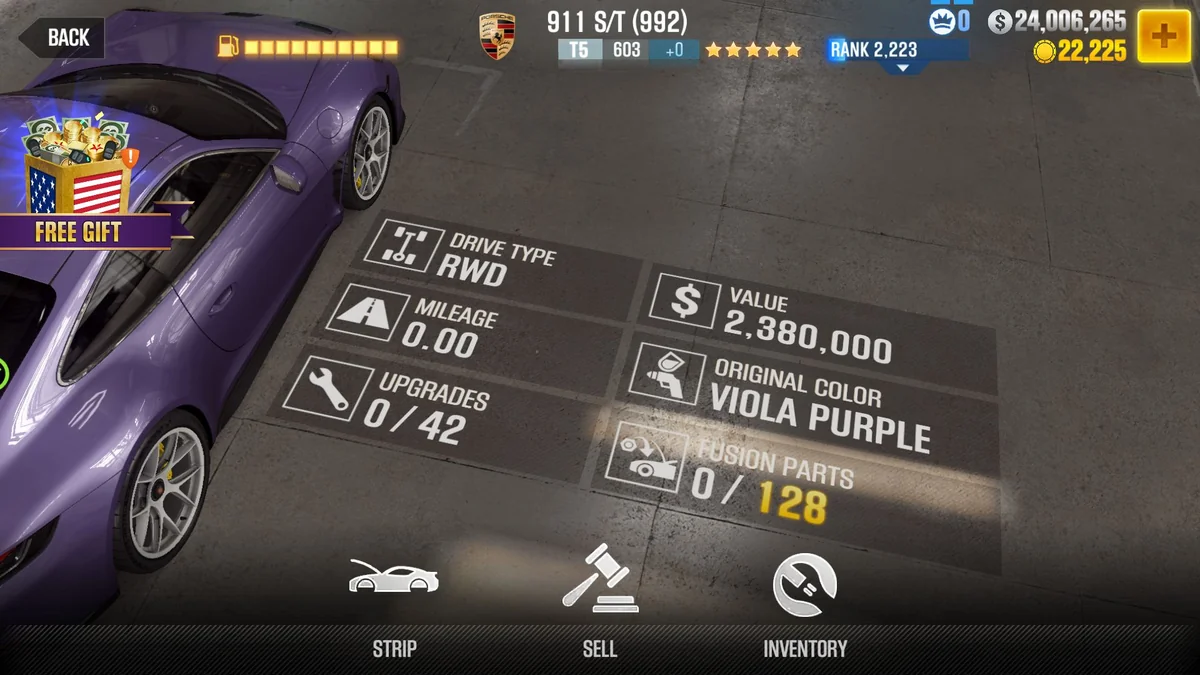 Porsche 911 S/T (992) CSR2 fusion parts and tune setup