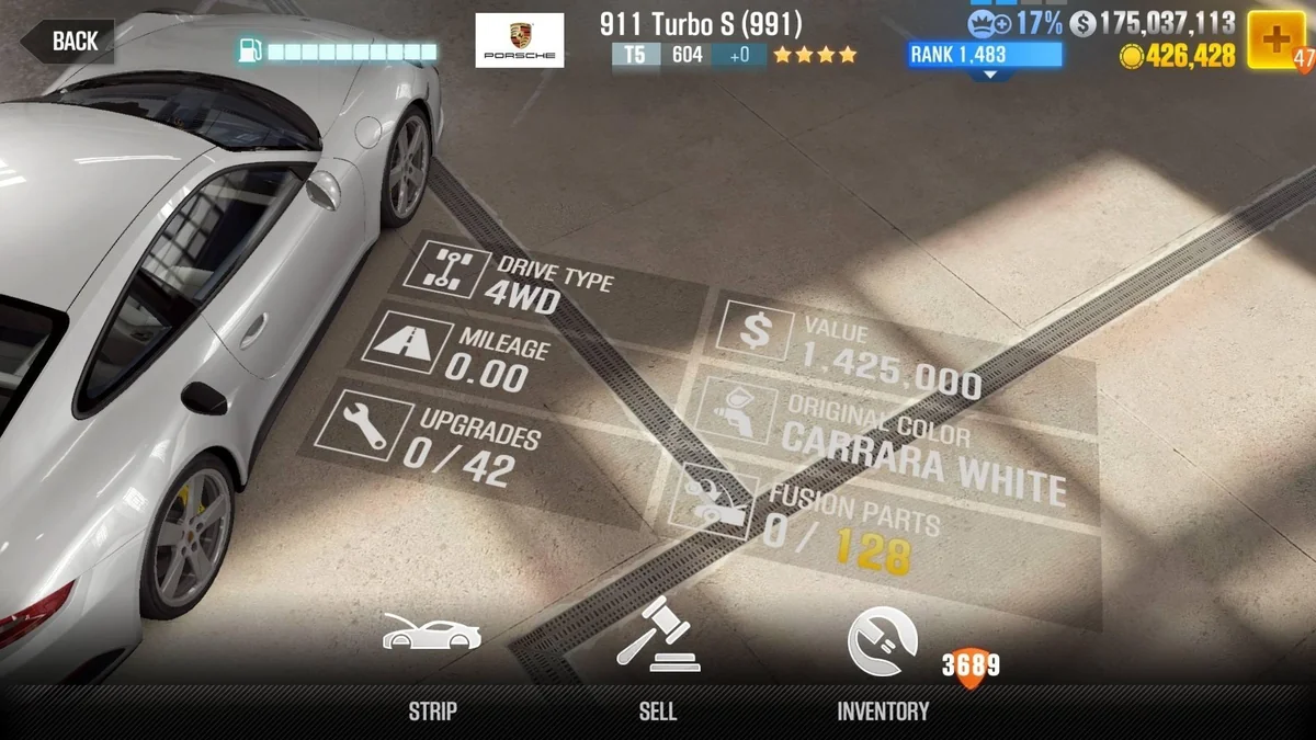 Porsche 911 Turbo S (991) CSR2 fusion parts and tune setup