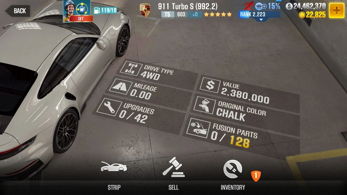 Porsche 911 Turbo S (992.2) CSR2 fusion parts and tune setup
