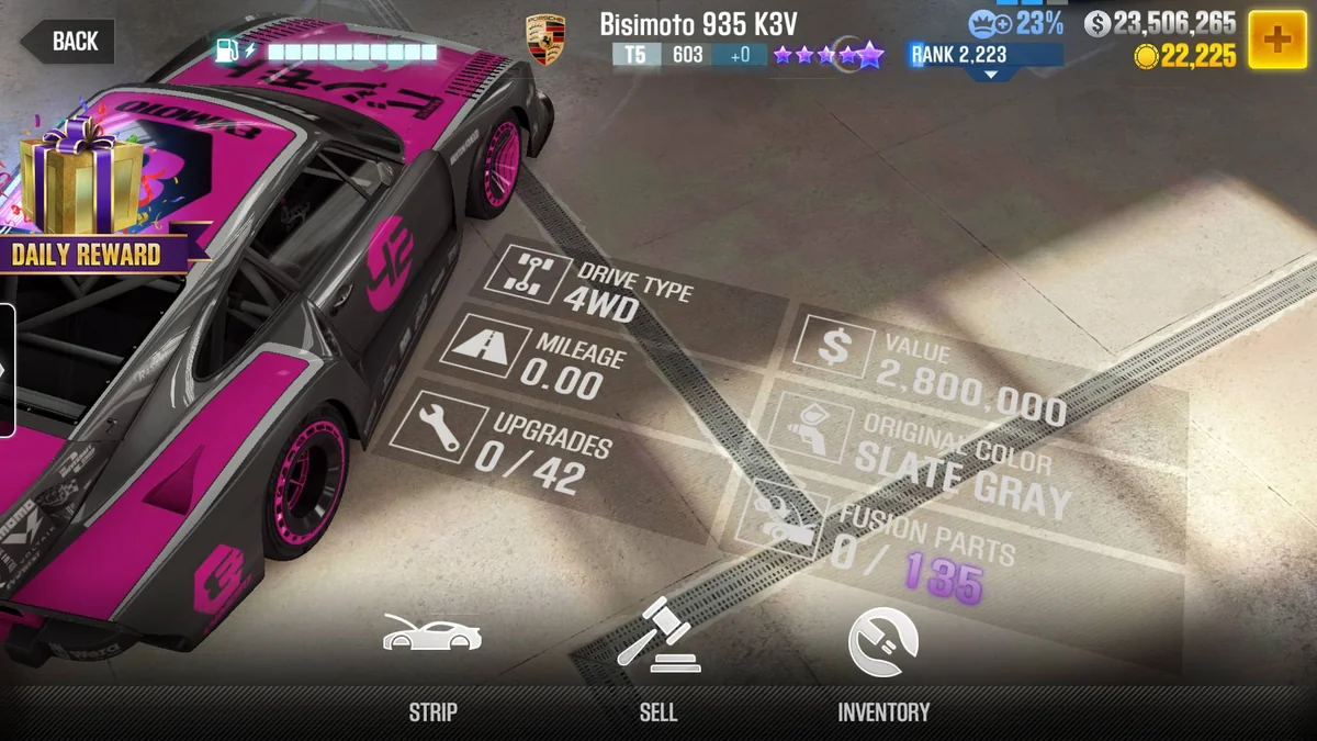 Porsche Bisimoto 935 K3V CSR2 fusion parts and tune setup