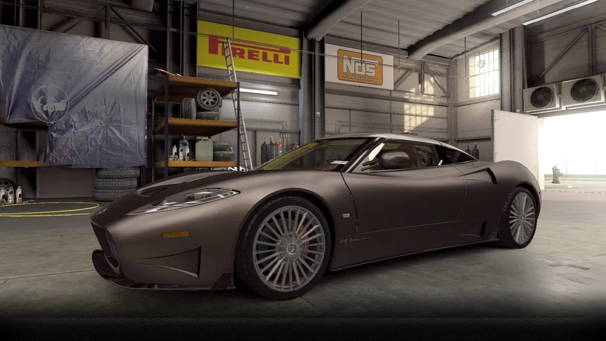Spyker C8 Preliator in PreliatorJetGrey