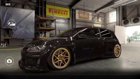 CSR2 Volkswagen Golf GTI Rocket Bunny Gold Stars Car