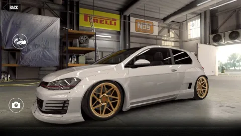 CSR2 Volkswagen Golf GTI Rocket Bunny Gold Stars Car