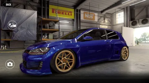 CSR2 Volkswagen Golf GTI Rocket Bunny Gold Stars Car