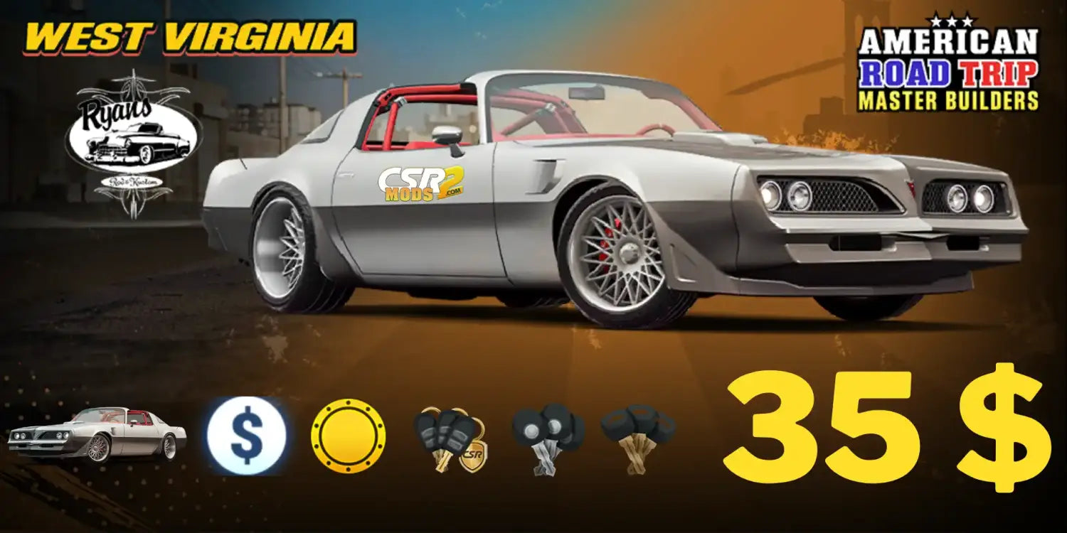 CSR2 AMERICAN ROAD TRIP 3: WEST VIRGINIA EVENT OFFER