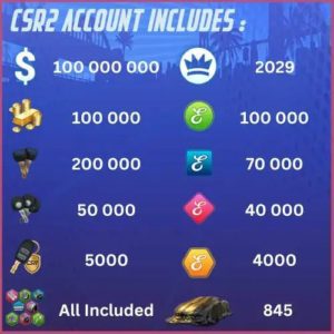 CSR RACING 2 ANDROID ACCOUNT FOR SALE 1ST - CSR2 MODS SHOP