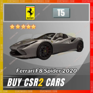 Ferrari F8 Spider 2020 Silver G ✅ Csr2 Mods Store