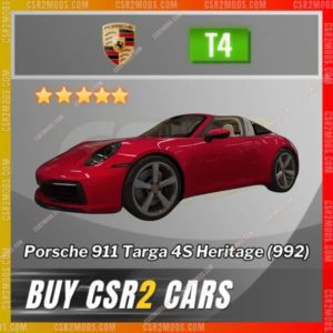 Csr2 Porsche 911 Targa 4S Heritage 992 Gold Stars Car | Csr2 Mods