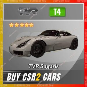 CSR2 TVR Sagaris Gold Stars Car | CSR2 MODS